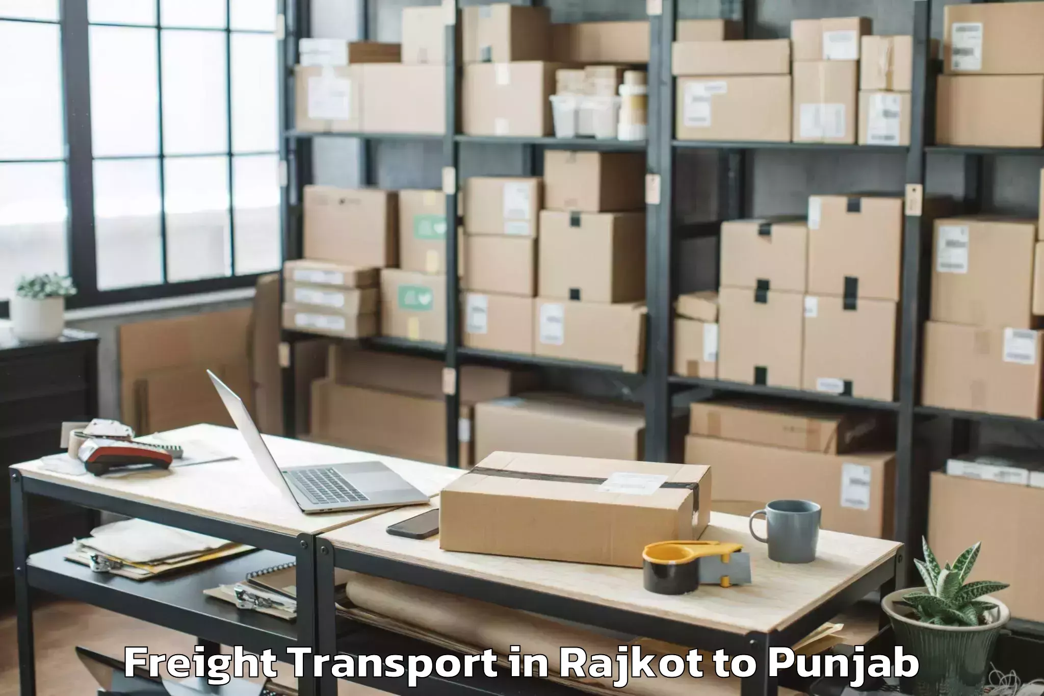 Affordable Rajkot to Sardulgarh Freight Transport